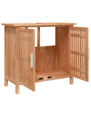 Mobile Lavabo da Bagno 66x29x61,5cm Legno Massello di Noce