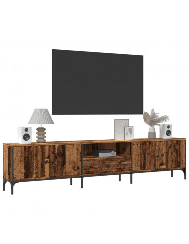 Mobile TV con Cassetto Legno Antico 200x25x44 cm in Truciolato