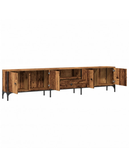 Mobile TV con Cassetto Legno Antico 200x25x44 cm in Truciolato