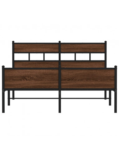 Giroletto senza Materasso Rovere Marrone 150x200 cm Truciolato