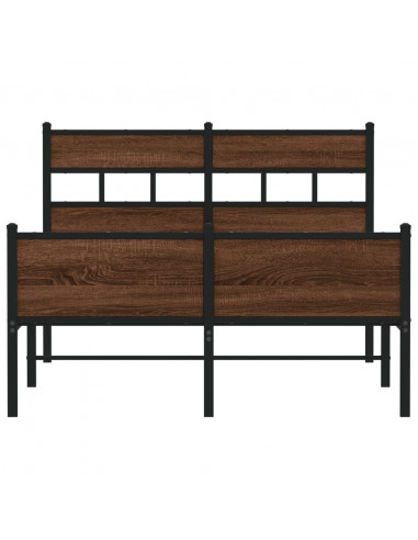 Giroletto senza Materasso Rovere Marrone 120x190 cm Truciolato