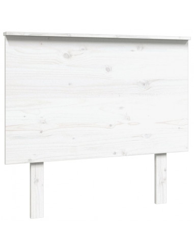 Testiera per Letto Bianca 94x6x82,5cm in Legno Massello di Pino