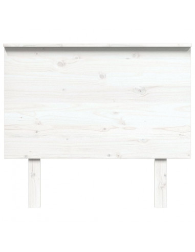 Testiera per Letto Bianca 94x6x82,5cm in Legno Massello di Pino