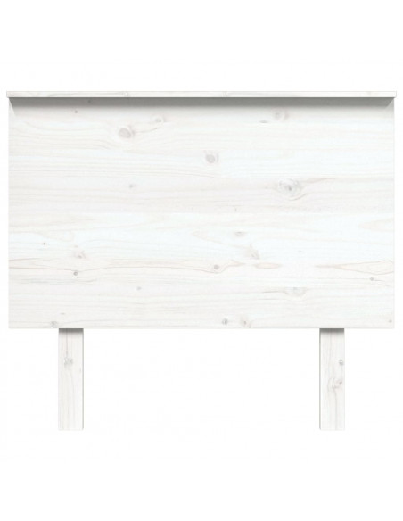 Testiera per Letto Bianca 94x6x82,5cm in Legno Massello di Pino