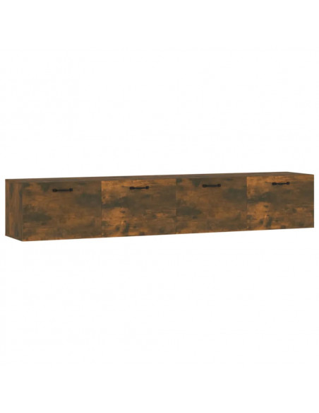 Mobili Parete 2 pz Rovere Fumo 100x36,5x35 cm Legno Multistrato