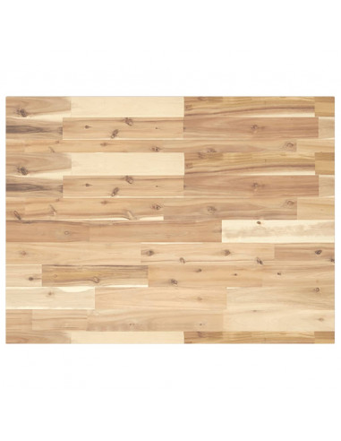 Piano da Bagno Non Trattato 80x60x2 cm Legno Massello di Acacia