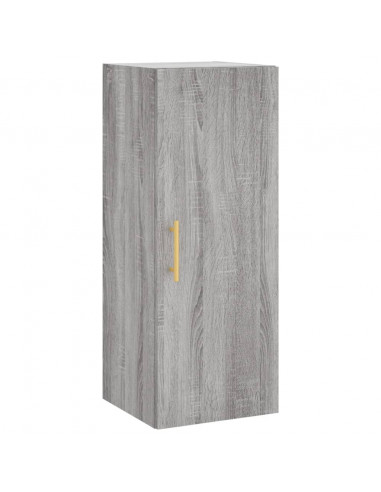 Credenza Grigio Sonoma 34,5x34x180 cm in Legno Multistrato