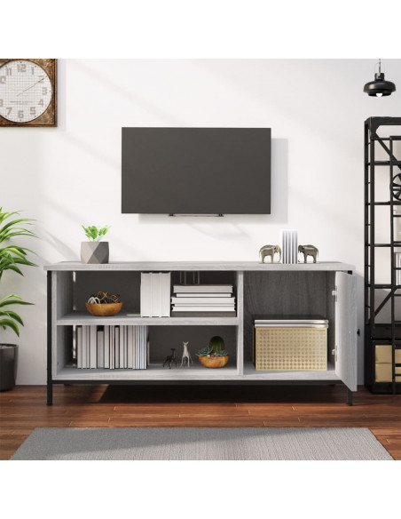 Mobile Porta TV Grigio Sonoma 100x40x45 cm in Legno Multistrato