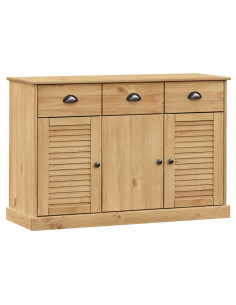 Credenza con Cassetti VIGO 113x40x75 cm Legno Massello di Pino 2