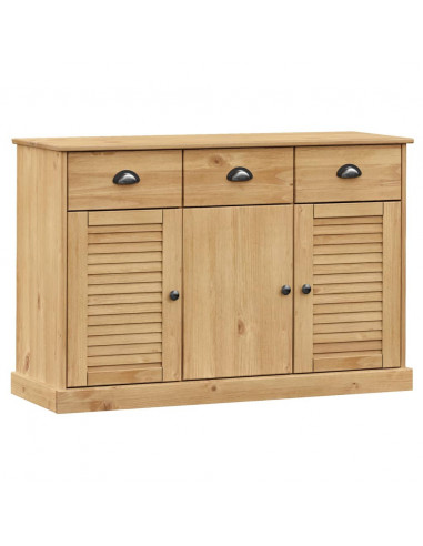 Credenza con Cassetti VIGO 113x40x75 cm Legno Massello di Pino