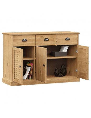 Credenza con Cassetti VIGO 113x40x75 cm Legno Massello di Pino