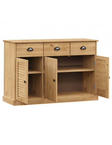 Credenza con Cassetti VIGO 113x40x75 cm Legno Massello di Pino