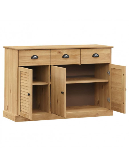 Credenza con Cassetti VIGO 113x40x75 cm Legno Massello di Pino