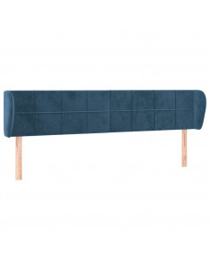 Testiera ad Orecchio Blu Scuro 163x23x78/88 cm in Velluto 2