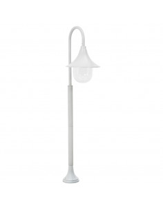 Lampione da Giardino E27 120 cm Alluminio Bianco 2