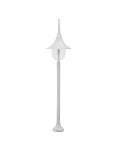 Lampione da Giardino E27 120 cm Alluminio Bianco
