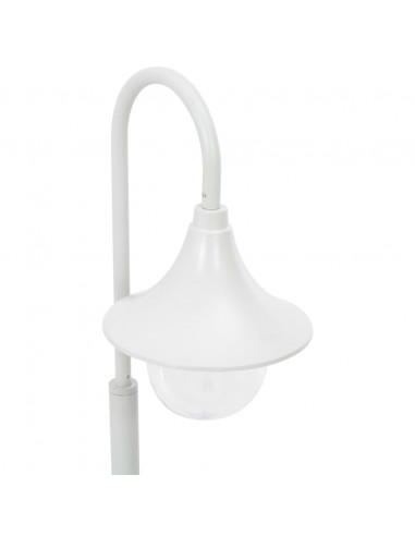 Lampione da Giardino E27 120 cm Alluminio Bianco