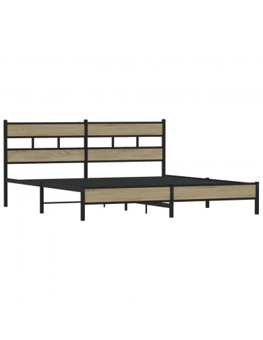 Giroletto senza Materaso in Metallo Rovere Sonoma 183x213 cm