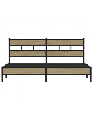 Giroletto senza Materaso in Metallo Rovere Sonoma 183x213 cm