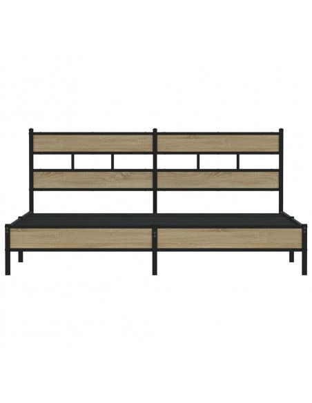 Giroletto senza Materaso in Metallo Rovere Sonoma 183x213 cm