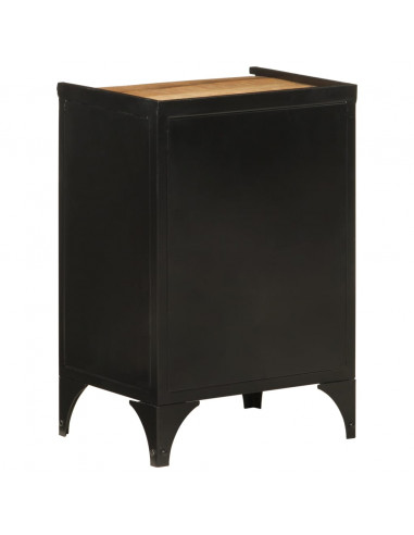 Mobile da Bagno 40x30x60 cm in Ferro e Legno Massello di Mango