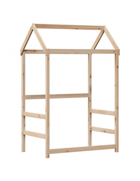Giroletto con Tetto 90x190 cm in Legno Massello di Pino