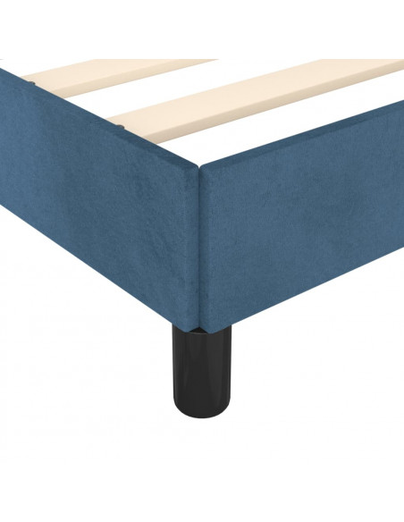 Giroletto senza Materasso Blu Scuro 160x200 cm in Velluto