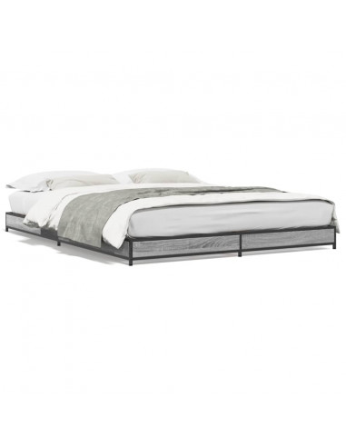 Giroletto Grigio Sonoma 120x200 cm in Legno Multistrato Metallo