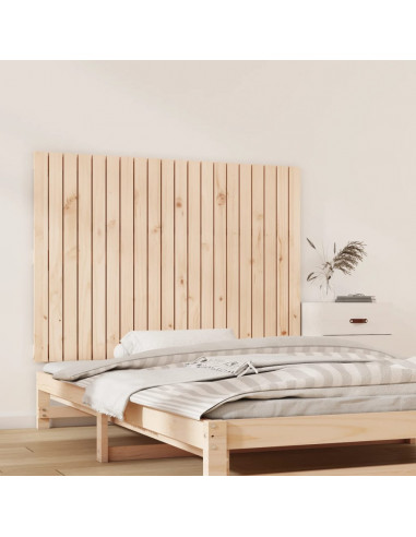 Testiera da Parete 127,5x3x90 cm in Legno Massello di Pino