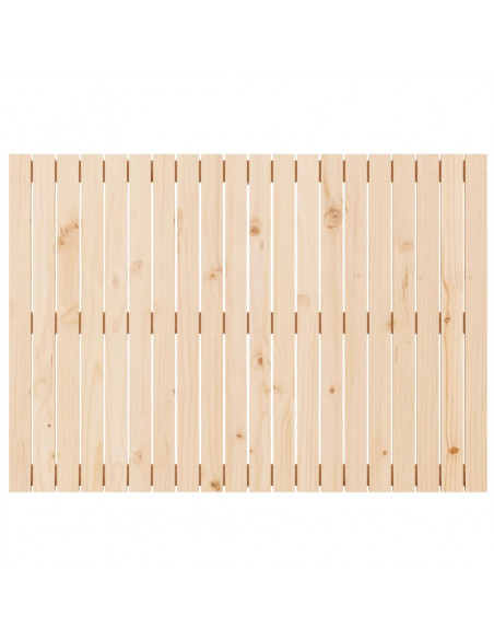 Testiera da Parete 127,5x3x90 cm in Legno Massello di Pino
