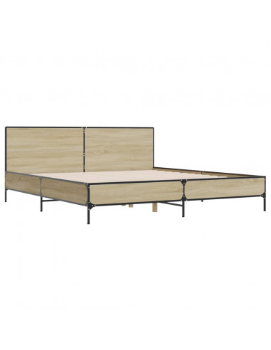 Giroletto Rovere Sonoma 180x200 cm in Legno Multistrato Metallo