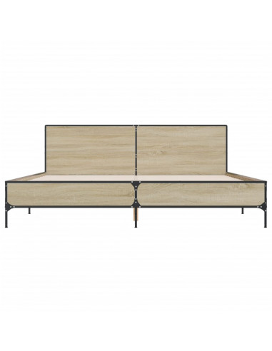 Giroletto Rovere Sonoma 180x200 cm in Legno Multistrato Metallo