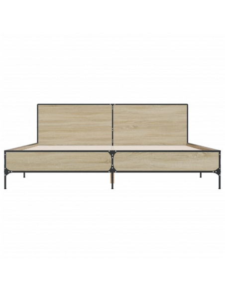 Giroletto Rovere Sonoma 180x200 cm in Legno Multistrato Metallo