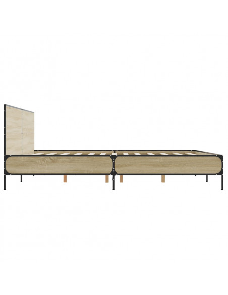 Giroletto Rovere Sonoma 180x200 cm in Legno Multistrato Metallo
