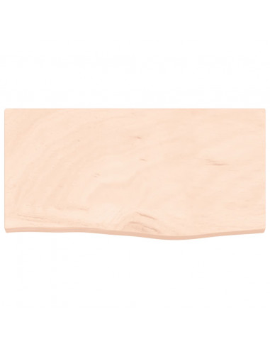 Piano Bagno 60x30x(2-4) cm in Legno Massello Non Trattato