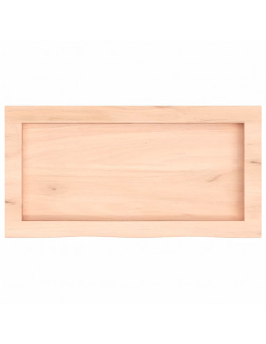 Piano Bagno 60x30x(2-4) cm in Legno Massello Non Trattato