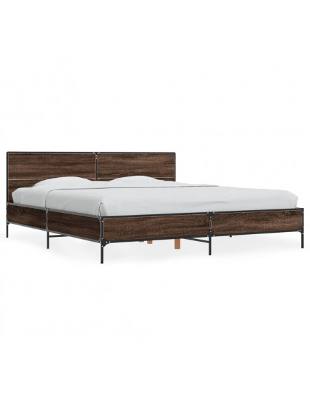 Giroletto Rovere Marrone 180x200cm in Legno Multistrato Metallo