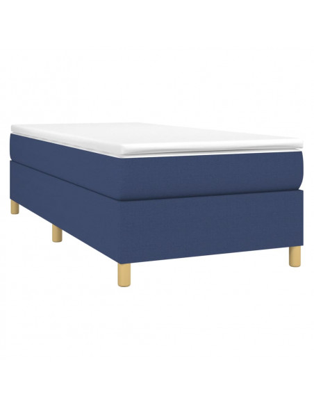 Giroletto a Molle con Materasso Blu 90x190 cm in Tessuto