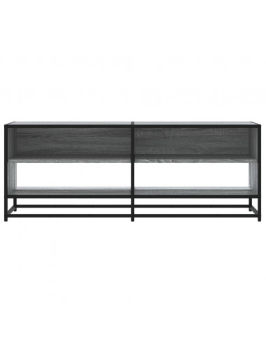 Mobile TV Grigio Sonoma 120,5x40x46cm Legno Multistrato Metallo
