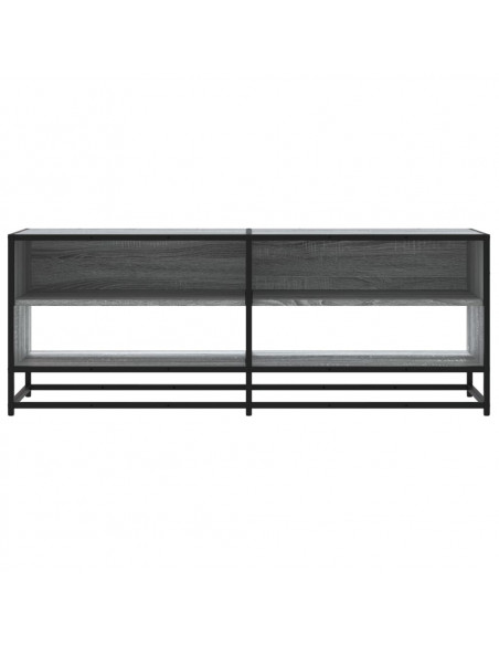 Mobile TV Grigio Sonoma 120,5x40x46cm Legno Multistrato Metallo