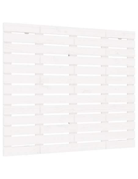 Testiera da Parete Bianca 106x3x91,5 cm Legno Massello di Pino
