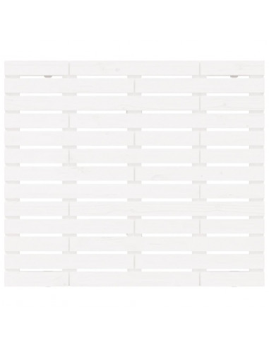 Testiera da Parete Bianca 106x3x91,5 cm Legno Massello di Pino