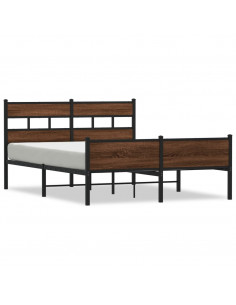 Giroletto senza Materasso Rovere Marrone 140x190 cm Truciolato 2