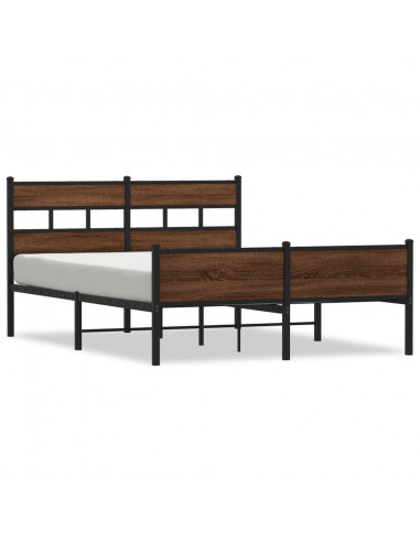 Giroletto senza Materasso Rovere Marrone 140x190 cm Truciolato