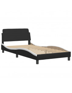 Giroletto con Luci LED Nero e Bianco 100x200 cm in Similpelle 2