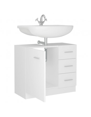 Mobile Sottolavabo Bianco 63x30x54 cm in Multistrato