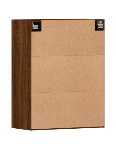 Armadietti a Parete 2 pz Rovere Marrone in Legno Multistrato