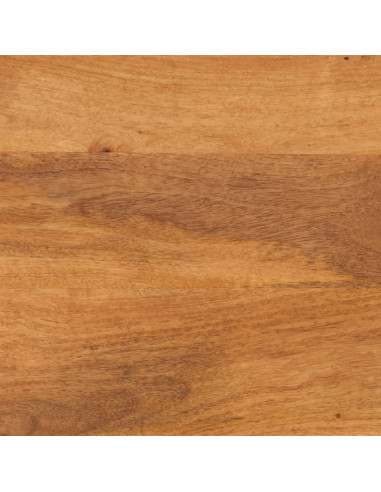 Mobiletto Marrone e Nero 60x33,5x75 cm Legno Massello di Mango