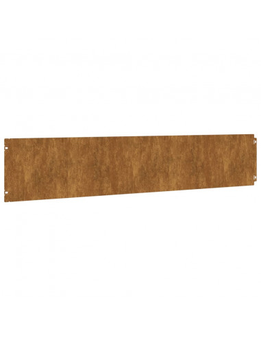 Bordure per Prato 10 pz 20x103 cm Flessibili in Acciaio Corten