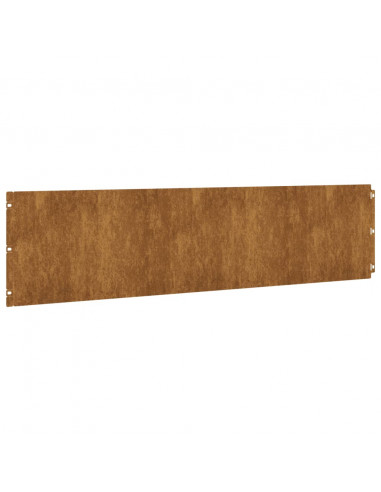 Bordure per Prato 10 pz 25x103 cm Flessibili in Acciaio Corten